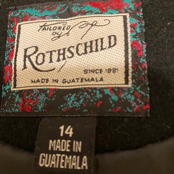 Rothschild Girls  Size 14 100% Wool Coat - Picture 2 of 11